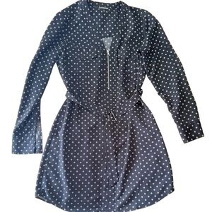 Express Long Sleeve Dress black and white. Size S